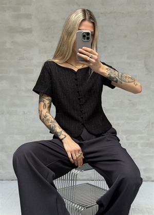 Tango boucle bluse Sort Neo Noir 